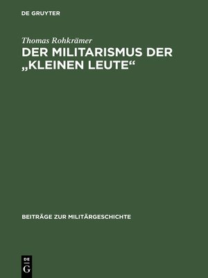 cover image of Der Militarismus der "kleinen Leute"